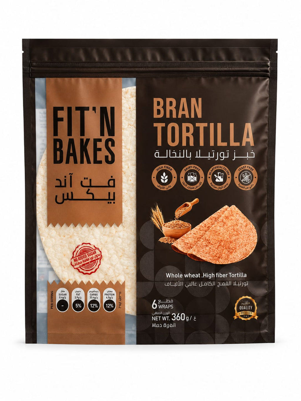 Bran Tortilla 360g