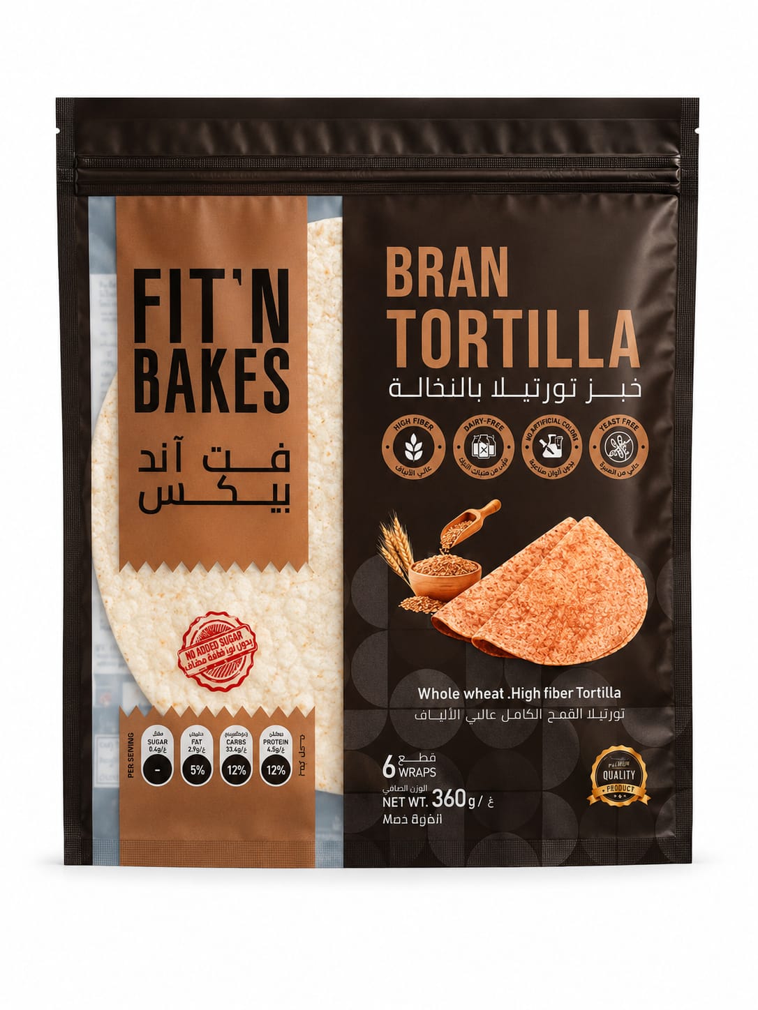 Bran Tortilla 360g