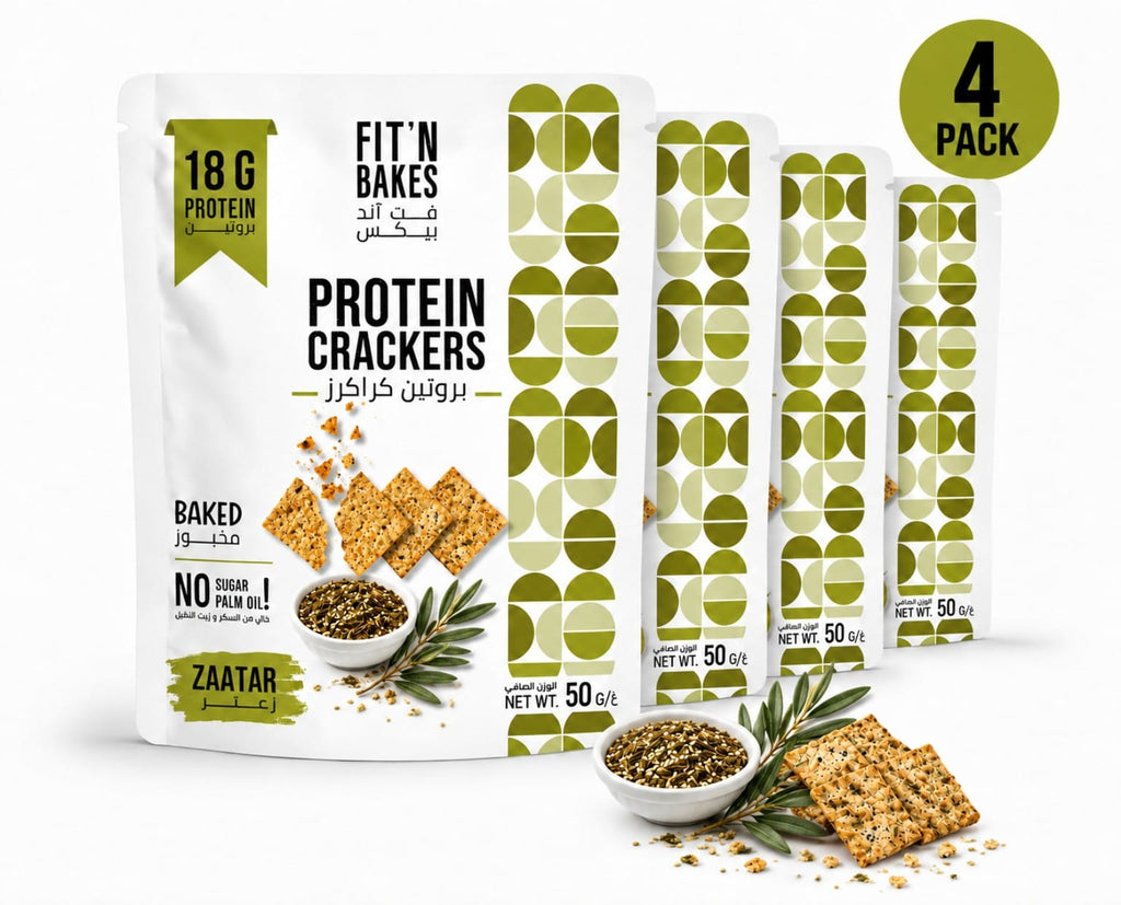 Pack of 4, High Protein Crackers, Zaatar