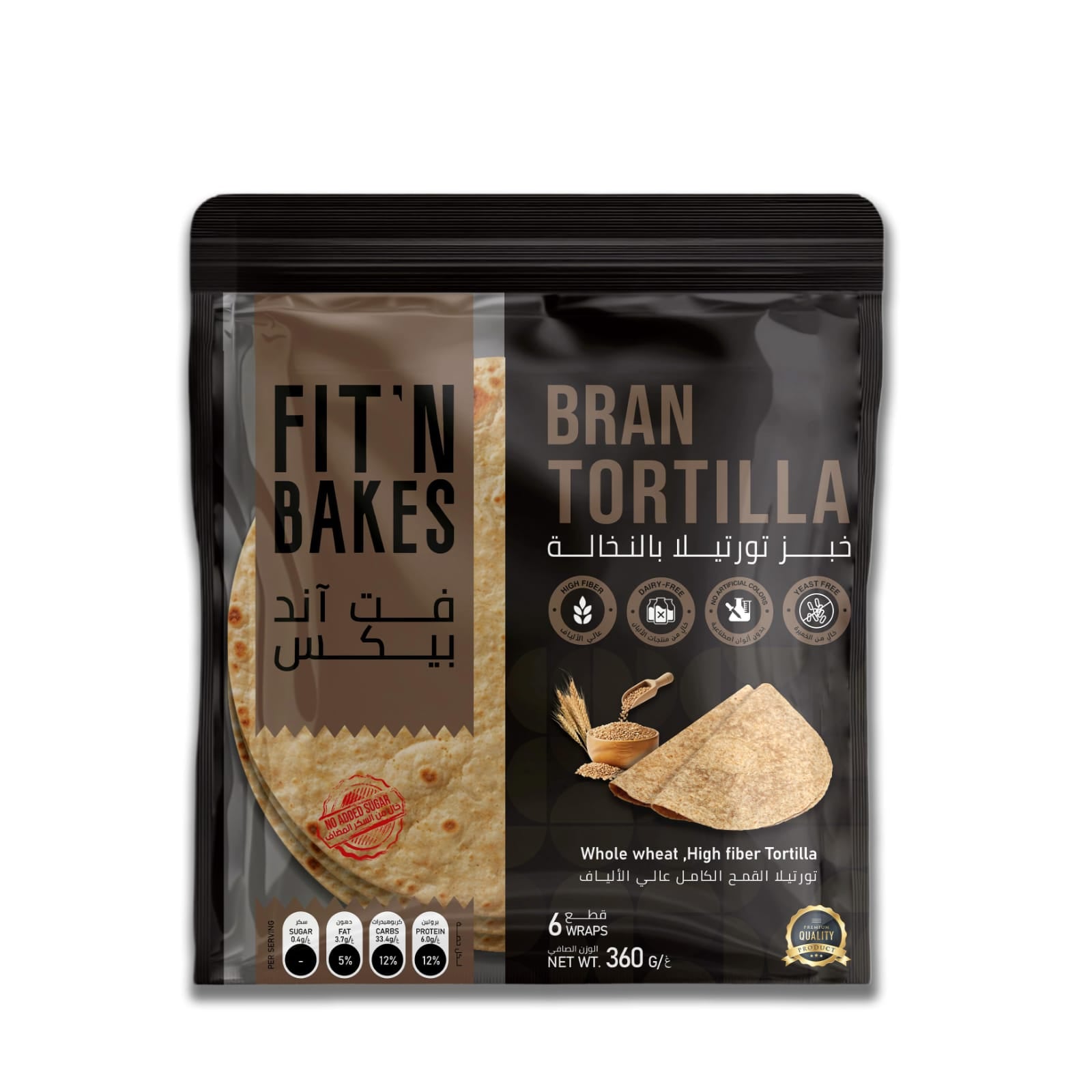 Bran Tortilla 360g