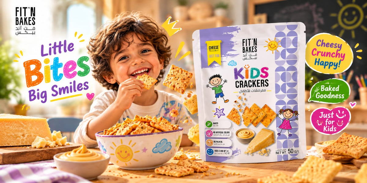 Kids Crackers, Cheese Flavor, 50g – Baked Snack for Kids, No Artificial Colors, Palm Oil Free, Ages 3+, Lunchbox & School
