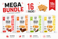 Pack of 16 , High Protein Crackers , Mixed flavour